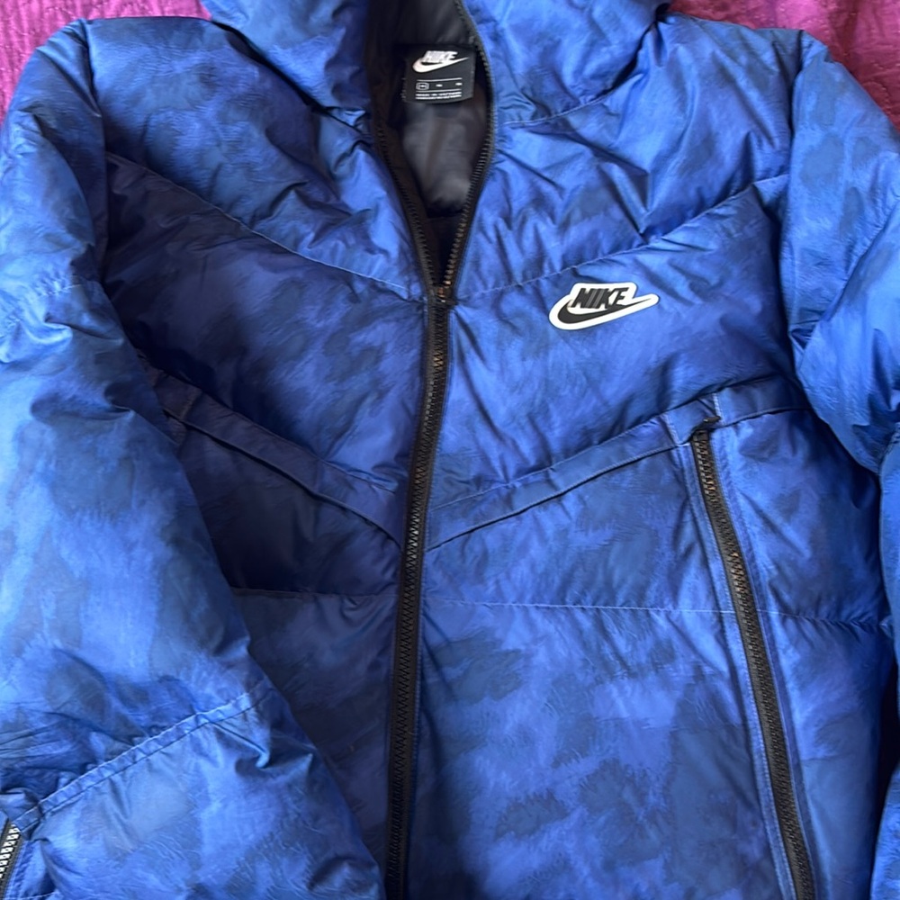 Nike Camo Blue Puffer Jacket